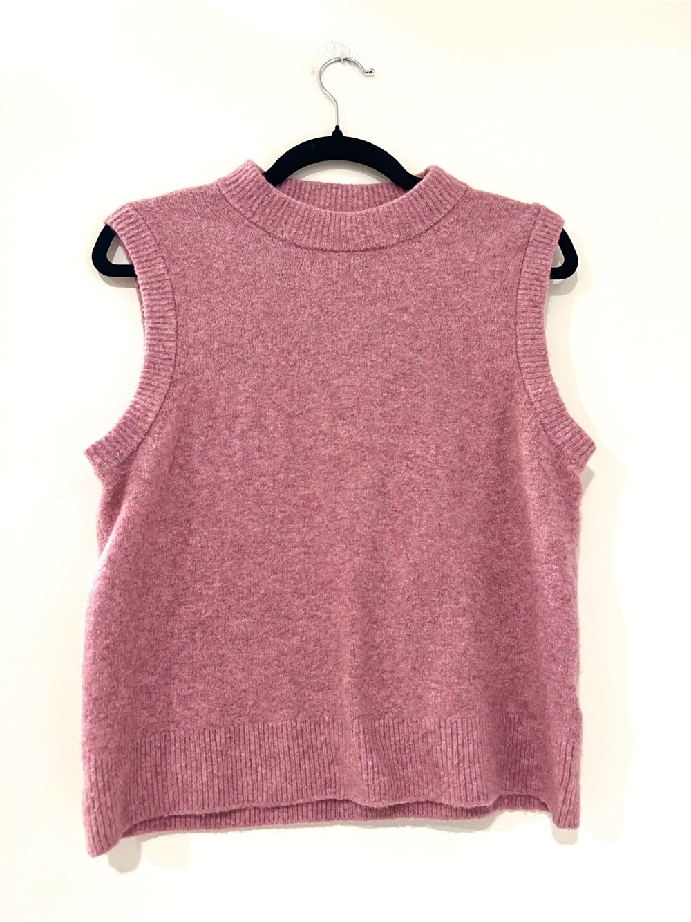J.Crew Extra-Soft Crewneck Sweater Vest, Mauve